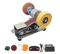 Lijadora De Banda EléCtrica, Afilador De Cuchillos De áNgulo Fijo De 15 Grados Lijadora De Banda Pulidora Ajustable, MáQuina De Pulir Y Lijar De Banda MultifuncióN Para Metal Y CarpinteríA