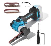 Lijadora de banda inalámbrica compatible con 18 V, lima de cinta sin escobillas con bandas de lijado, 6 velocidades, (sin batería)