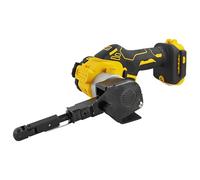 Lijadora de banda inalámbrica compatible con batería Dewalt de 20 V, amoladora de banda ajustable de 0 a 13000 rpm, 360° sin escobillas con 20 bandas de lijado para madera, metal y plástico (amarillo