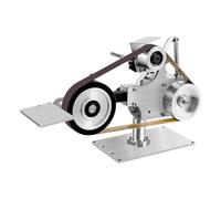 Lijadora de banda, lijadora con mesa de lijado plana, doble propósito vertical y horizontal, 550 W, 220 V, 30 m/s, tamaño de la cinta abrasiva 762 x 25 mm