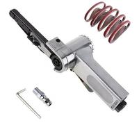 Lijadora de Banda, Lijadora de Lima Lijadora Neumatica 10mm 330mm con 25pcs Bandas Adecuada para Moler Herramientas como Metal Madera Aluminio y Lijado Pulido de Varios Vehículos-Herramienta Neumática