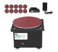 Lijadora de banda y disco de banco para metal, lijadora de rodillo abrasivo sobremesa con base de fundición, amoladora giratoria 20/40mm y lijadora de disco 150mm para lijado de madera en taller(2)