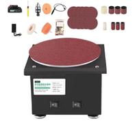 Lijadora de banda y disco de banco para metal, lijadora de rodillo abrasivo sobremesa con base de fundición, amoladora giratoria 20/40mm y lijadora de disco 150mm para lijado de madera en taller(11)