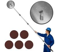 Lijadora de barra para paneles de yeso de 200 cm, lijadora para paneles de yeso con barra de extensión ajustable, lijadora radial de 360 ° para techos y secos, incluye 5 hojas de lija (grano 80, 120