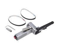 Lijadora de correa neumática de 1/4 de pulgada, kit de lijadora y pulidora para trabajo en metal con correa de 10 mm, cuerpo de acero inoxidable para madera, piedra, vidrio,