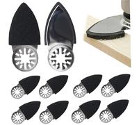Lijadora de dedo, 10 piezas de almohadilla de lijado para herramientas oscilantes, herramienta oscilante de acero inoxidable, almohadillas de lijado triangulares para pulido de superficies, limpieza