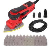 Lijadora de detalles sin escobillas (amoladora de ratón) 350 w,lijado | Hasta 10.000 rpm - potente y baja vibración, para trabajos de madera - Incluye 12 papeles de lija