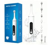 Lijadora de dientes, kit de dientes recargable, para limpieza dental y, con 8 cabezales de cepillo, luz LED, kit de cuidado personal conveniente para uso doméstico ()