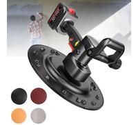 Lijadora de mano para paneles de yeso, máquina pulidora de pared, mango ajustable de 180°, disco de molienda de 38 cm, 6 ajustes de velocidad, ideal para alisar paredes y techos