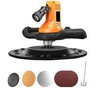 Lijadora de paneles de yeso de mano 1680W Máquina pulidora de alisado de paredes 80-210RPM Mezclador de concreto con varilla mezcladora Mortero de yeso Paleta de masilla de cemento con luces