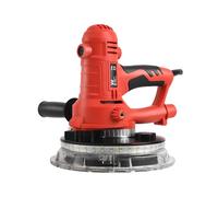 Lijadora de Pared Drywall Portátil 710W，Disco de Lijado 180mm，Aspiración Polvo Automática，LED Tira Luz，6 Papeles Lija，Pared Techo Yeso Masilla Cemento