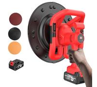 Lijadora de pared eléctrica inalámbrica, pulidora manual de 9 velocidades para yeso y cemento, agarre ergonómico, reemplaza la paleta manual para suavizar proyectos de renovación