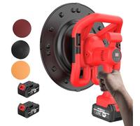 Lijadora de pared inalámbrica, pulidora eléctrica de 9 velocidades con mezcla automática, paleta de mano ligera para suavizado de cemento de yeso, agarre ergonómico para proyectos de renovación del ho