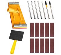 Lijadora de pared manual, herramienta de pulido giratoria para paneles de yeso, de varilla extensible con ángulo ajustable, marco de lijado de aleación de aluminio, equipo de renovación con he