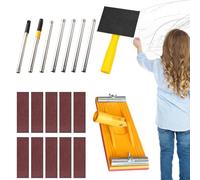 Lijadora de poste - Herramientas manuales giratorias manuales extensibles, herramienta de lijadora de poste de pintura de pared, equipo de renovación de metal, equipo de lijado profesional para