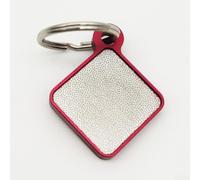Lijadora de punta de taco de piscina y herramienta de reparación portátil de aleación de aluminio con llavero (rojo)
