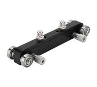 Lijadora de tuerca de guitarra grcfumo, tuerca de guitarra ajustable, herramienta de lijado de molienda de sillín de puente ajustable para el accesorio de bajo (Plata) (Negro)