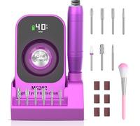Lijadora de uñas profesional 40.000 rpm - Lima de uñas eléctrica - Kit de manicura pedicura con 7 puntas - Máquina de uñas para uso doméstico & Pro - Nail Drill (rosa)
