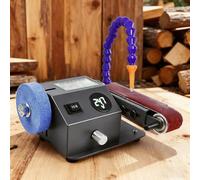 Lijadora eléctrica de banco húmedo, mini sacapuntas de 350 W, ajuste de velocidad de 0-13000 rpm, para moler metal y madera