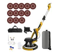 Lijadora Eléctrica For Paneles De Yeso 1250 W, Pulidora Paredes, Sin Polvo, Autoaspiradora, Con LED, Varilla Larga, Papel Lija Buen Efecto De Pulido, FáCil Y Limpio.