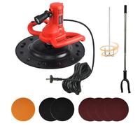 Lijadora Eléctrica, Hormigoneras Eléctricas - Motor Cobre Puro, Velocidad Variable 80-600 RPM, Incluye Percha De Prolongación, Varilla Mezcladora, Disco Autoadhesivo, LED Para Obras(Red)