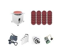 Lijadora eléctrica, Mini lijadora de discos banco, rodillo lijado, afilador bordes eléctrico, máquina molienda sobremesa autoadhesiva 7 velocidades Variables(Set 2)