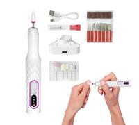 Lijadora eléctrica para esmalte de uñas de gel, kit de manicura para acrílico, gel y polvo con taladro de uñas, 3 velocidades ajustables, 15000 vueltas por minuto para manicura, pulido, pulido e