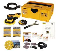 Lijadora Eléctrico Mirka Deros 5650CV Set + 50 Disco Abrasivo Funda & Roundyk