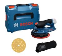 Lijadora excéntrica a batería Bosch Professional 12V GEX 12V-150-3 (incl. plato de lija, hoja de lija, anillo protector, saco para polvo, L-BOXX 162)