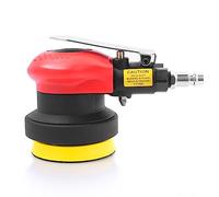 Lijadora excéntrica de aire comprimido de 75 mm (3"), 10000 RPM, profesional, minilijadora de aire comprimido, máquina pulidora para coche, muebles, madera (rojo)