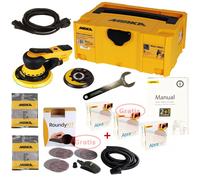 Lijadora Excéntrica Eléctrico Mirka Deros 5650CV Set + 150 Abranet Discos, Funda