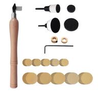 Lijadora Manual Para Espacios Reducidos: Kit De Disco Para Cuenco, Herramienta Para Madera, Juego De Lijado De Detalles Compacto, Lijadora Artesanal De Mango Largo, Herramienta De Acabado