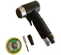 Lijadora neumática de 2 pulgadas con modos excéntricos rectos para eliminación de pintura de detalles de coche, juego de molinillo de aire ligero de 15000 RPM (negro)