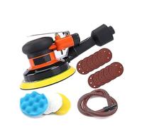 Lijadora neumática de 5 pulgadas con aspiradora de aire, herramienta pulidora for el cuidado de la pintura del coche, amoladora de madera, pulidora, eliminación de óxido,Bajo nivel de ruido(Air Sande
