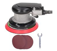 Lijadora neumática orbital, lijadora de palma con 5 piezas de papel de lija, amoladora de aire de alta velocidad de 10000 RPM para vehículos, metal, muebles, piedra, acabado de