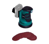 VONROC Lijadora excéntrica inalámbrica 20 V - Ø125 mm - Conexión de aspiradora, bolsa de aspiradora, 12 hojas abrasivas, sin batería ni cargador