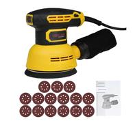 Lijadora Orbital Aleatoria De 5 Pulgadas, 15 Uds. De Papel De Lija, 12000RPM, Máquina Lijadora De 6 Velocidades Variables, Sistema De Recolección De Polvo De Alto Rendimiento FáCil De Usar
