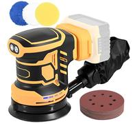 Lijadora orbital aleatoria inalámbrica, 12,7 cm, amoladora de palma sin escobillas, para batería DeWalt 20 V, colector de polvo, 6 velocidades para carpintería, metal y