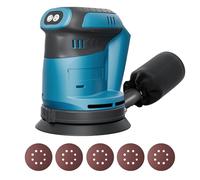 Lijadora orbital aleatoria inalámbrica compatible con Makita 18V Batería, lijadora eléctrica inalámbrica para carpintería, trabajo de metal, decapado de pintura, eliminación de solo