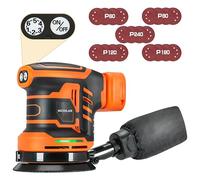 Lijadora orbital aleatoria, motor sin escobillas inalámbrico, 6 velocidades máximo, 13500 RPM, lijadora eléctrica de 5 pulgadas con colector de polvo para batería Dewalt (batería no incluida)