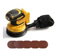 Lijadora orbital aleatoria sin escobillas compatible con Dewalt 18/20 V, lijadora eléctrica de palma aleatoria Brushelss de 5 pulgadas con 25 piezas de papel de lija de 125 mm, rotación de 3