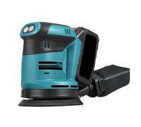 LIJADORA Orbital de 125mm, amoladora pulidora recargable ajustable 3 velocidades, Compatible con batería Makita 18V(1 Battery EU Plug)