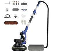 Lijadora Para Paneles de Yeso de 1680 W, Lijadora de Piso con Aspiradora de Doble Tubo, Tira de Iluminación Envolvente Led, Eléctrica Extensible Plegable Liviana Para Preparación de Pintura