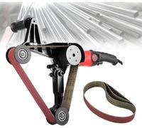 Lijadora pulidora de tubo de velocidad ajustable con cubierta protectora y 100 correas de lijado para un pulido eficiente de metal, herramienta profesional