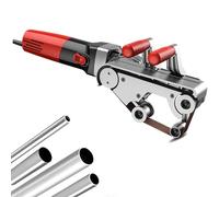 Lijadora pulidora de tubos, pulidora de tubos de acero inoxidable de 800 W con 6 velocidades variables, pulidora profesional de tubos redondos for plástico, aluminio, hierro y acero.(4Roller)