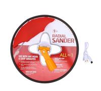 Lijadora radial Mavaol de 9 pulgadas, rotación de 360 grados, lijadora manual para paneles de yeso con tira de luz LED para decoración del hogar, renovación de paredes