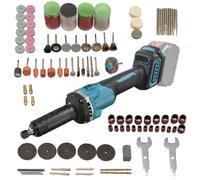 Lijadora recta con batería con 147 accesorios, compatible con baterías Makita de 18 - 21 V, lijadora multifunción sin escobillas, 4 velocidades, adecuada para pinzas de sujeción de 3 mm y 6 mm (sin