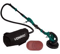 VONROC Lijadora telescópica para paredes y techos 1050W - 225mm - Ideal para lijar techos y paredes