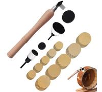 Lijadoras pequeñas para espacios reducidos, Lijadora de cuenco - Herramientas lijadoras y pulidoras de mano,Herramienta de lijado de madera con 2 cabezales de rodamiento, lijadora artesanal, herramien