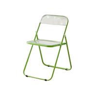 LIJCHGAO Taburetes Plegables de Bar de Jardín Silla Plegable Transparente Moderna de Lujo Taburete de Cocina para Acampar al Aire Libre Cocina Tienda cafetería(Grass Green)